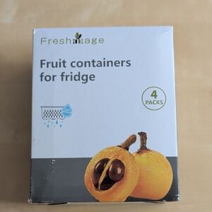 Fresh Image Multicolor Fruit Containers  4 Pack, Dishwasher & Freezer Safe NEW